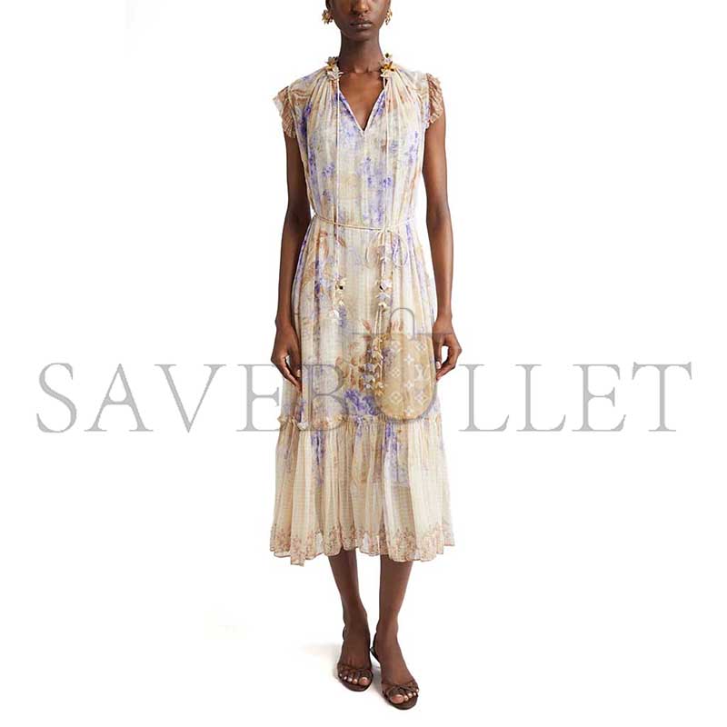 ZIMMERMANN DAWNING FLUTTER DRESS 